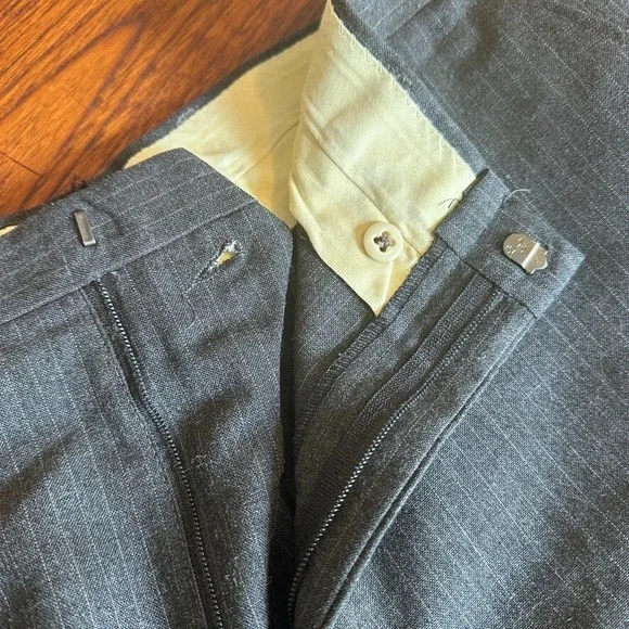 CRICKETEER 2 Piece Suit Mens 44R 32X30 Charcoal Single Vented Half Lined USA